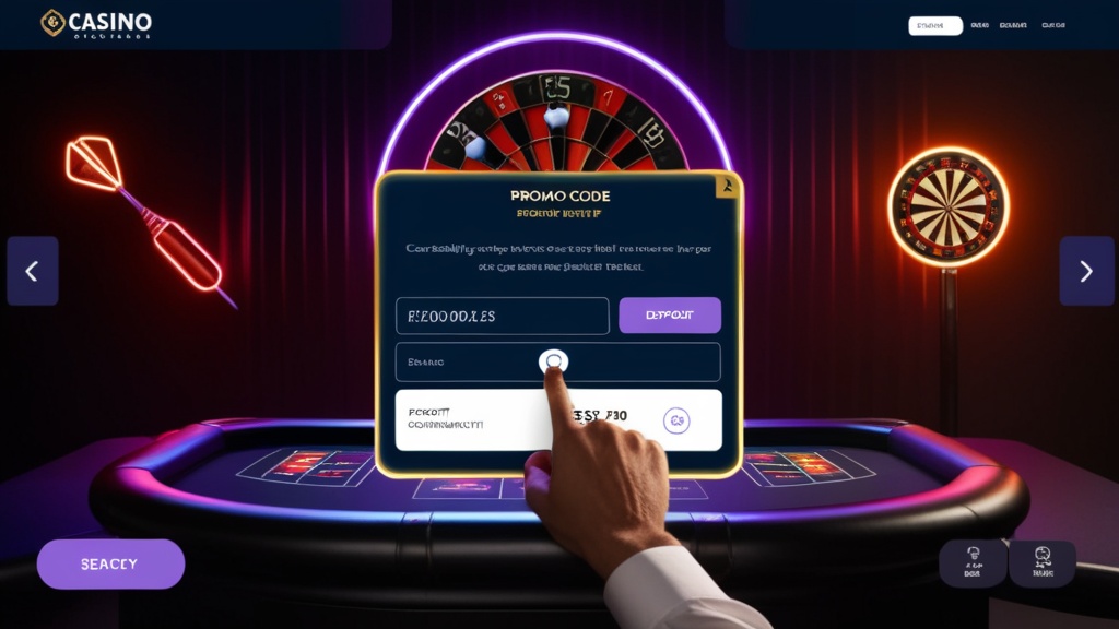 Usuario ingresando un código promocional en un formulario de casino